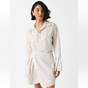 A.L.C. Madison Wrap II Striped Mini Dress